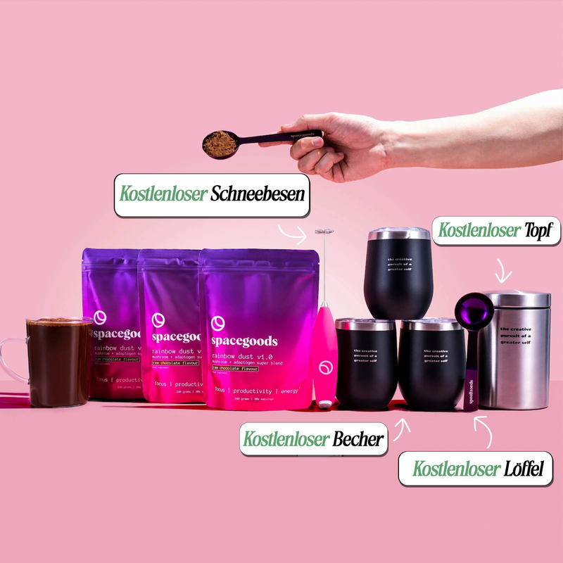 Rohe Schokolade (entkoffeiniert) - 3x Beutel + GRATIS Zubehör